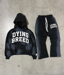 Ensemble imprimé pull-over tendance pour adultes, coupe évasée, 480 GSM, 100 % coton, séchage rapide, lourd, respirant, durable, collection automne, le plus vendu - Product Image 1