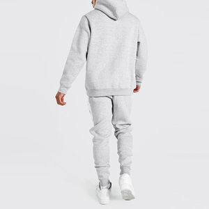 Custom breathable Men Casual <b>Oversized</b> <b>Hoodies</b> And Sweatpants Joggers Set Contrast Stitch Plain Sweatsuit Cotton Sport Tracksuit - Product Image 5