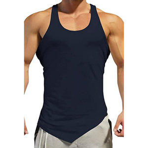 OEM personalizado de alta calidad de algodón camisetas sin mangas para los hombres de cuello redondo músculo sin mangas ejercicio Casual deporte chaleco gimnasio camisa de impresión - Product Image 5