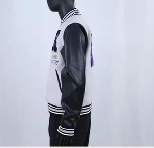 Low MOQ Plus Size Unisex College Jackets Custom Logo Blank Varsity Jacket <b>Shearing</b> Custom Plain Letterman Stand Collar Winter - Product Image 3