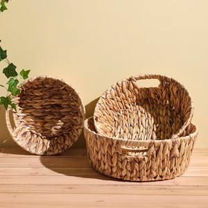 Panier à pain rond en jacinthe d'eau, paniers tissés à la main, décoration et rangement pour le comptoir de cuisine - Product Image 1