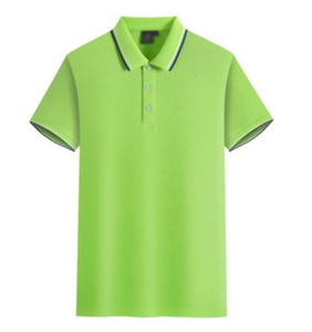 Polo de Manga Corta para Hombre, Color Verde Sólido, Tela Oxford, Estilo Casual, Diseño con Botones, Corte Regular - Product Image 1