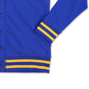 Sigma Womens Greek Sorority Printed Patch Cardigans col en V pulls décontractés pour l'hiver avec logo avant et décoration de boutons - Product Image 6