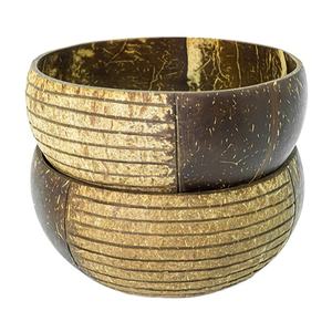 Hot Seller Bol en coquille de noix de coco naturel | Ensemble de coquille de bol de noix de coco avec logo laser gravé fabriqué au Vietnam - Product Image 1