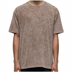 T-shirt pour homme à manches courtes Vintage délavé T-shirts imprimés surdimensionnés pour hommes T-shirt unisexe délavé à l'acide - Product Image 1