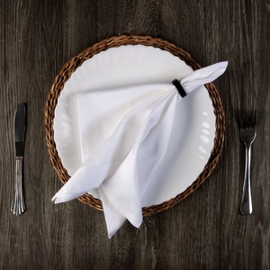 100% ensemble de serviettes en satin de coton serviette en lin à séchage rapide solide blanc tissé pour une utilisation en cuisine durable pour la maison hôtels restaurants - Product Image 4