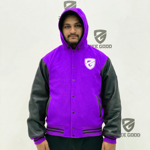 High Quality Customized Street Style <b>Canvas</b> <b>Jacket</b> Stand Collar Front Logo 100% Cotton Letterman Winter Style OEM High Quality - Product Image 1