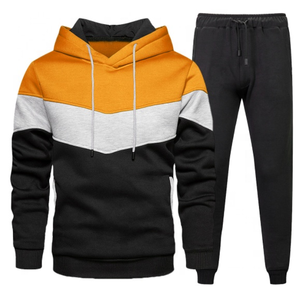 Chándal para correr hecho a medida para hombre, 100% algodón, cuello con capucha, patrón sólido, tela tejida, temporada de otoño - Product Image 3