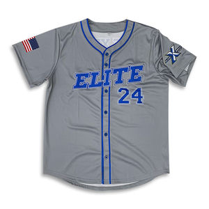 Vente en gros Maillot respirant en polyester de haute qualité unisexe personnalisé nouveau design technique de sublimation pour le baseball grande taille - Product Image 2