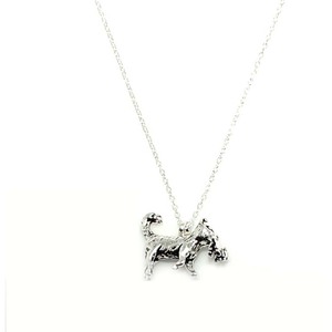 Pendentif Chien en Argent Sterling 925 Plaqué Rhodium, Motif Croix Jésus Dessin Animé, Plaqué Or Blanc et Or Rose, Breloque Religieuse - Product Image 2