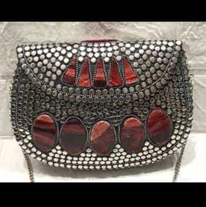 Bolso de noche de mosaico decorativo con correa de cadena para eventos nocturnos Monedero de mosaico redondo hecho a mano para uso tradicional y moderno - Product Image 4