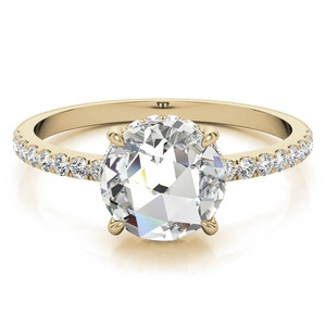 Anillo de compromiso de diamantes cultivados en laboratorio de corte rosa de oro macizo de 14 quilates de tendencia de alta venta para regalo de aniversario de boda y fiesta - Product Image 4