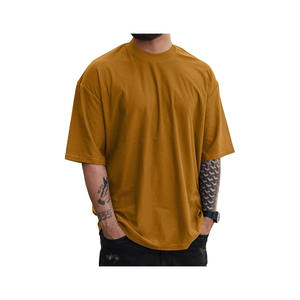 เสื้อยืดกีฬาคอกลมแขนสั้นสำหรับผู้ชาย, เสื้อยืดคอกลมแขนสั้นผ้าคอตตอนแบบเรียบง่าย - Product Image 1