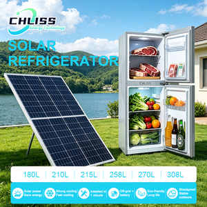 Réfrigérateur <span class=keywords><strong>solaire</strong></span> 138L à double porte DC 12V 24V, faible <span class=keywords><strong>consommation</strong></span>, pour camping-car, caravane et camping aux États-Unis - Product Image 2