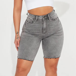 High Quality Washed <b>Denim</b> Shorts <b>for</b> <b>Women</b> Hot Sales High Waist Stretchy <b>Jogger</b> Jeans Bermuda Shorts Size Skinny - Product Image 1