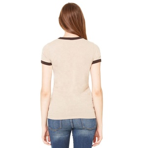 Camisetas Ringer de etiqueta privada para mujer, camisetas OEM de fábrica al por mayor, camisetas Ringer de manga corta transpirables para mujer - Product Image 5