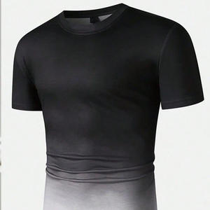 เสื้อยืดผ้าฝ้ายโอเวอร์ไซส์ทรงหลวมพอดีตัวสำหรับผู้ชายสวมใส่สบายในฤดูร้อนและมีป้ายปักพิมพ์ลายตามสั่ง - Product Image 1