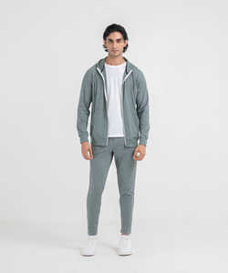 Pull à manches longues de grande taille et sweats à capuche avec fermeture éclair pour hommes, impression de logo personnalisé - Product Image 2