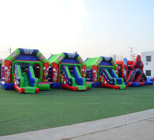Nuovo Design Paw Dog gonfiabili rimbalzare castello Bouncy Jumping buttafuori dei cartoni animati per bambini gonfiabile Combo buttafuori con scivolo - Product Image 3