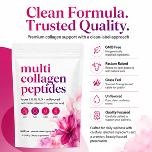 Poudre de Collagène Hydrolysé 10g Protéines par Portion, <span class=keywords><strong>4</strong></span> Types de Collagène + Acide Hyaluronique + Vitamine C + 5000mcg Biotine, 54 Cuillères - Product Image 4