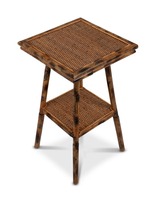 Table d'appoint en rotin naturel, table d'appoint en osier, table d'appoint, meubles d'intérieur et d'extérieur pour salon, patio, jardin, balcon