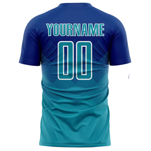 เสื้อฟุตบอลพิมพ์ลายด้วยความร้อนสำหรับทีมคลับเสื้อ100% โพลีเอสเตอร์ป้องกันแบคทีเรียโลโก้ตามสั่ง - Product Image 2
