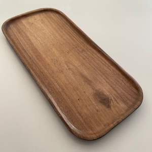 Plateau en bois Art Déco de qualité supérieure avec finition naturelle pour les occasions de mariage Ramadan Eid-Plateau de service alimentaire multifonctionnel - Product Image 1