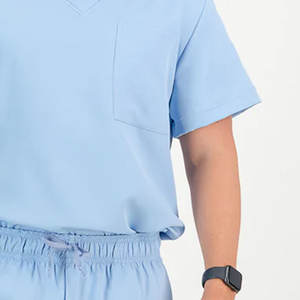 Uniformes Médicos Unisex de Primera Calidad al por Mayor, Tejido Elástico de Poliéster y Spandex, Ropa de Trabajo Cómoda, Conjunto con Múltiples Bolsillos, Color Azul Marino - Product Image 6