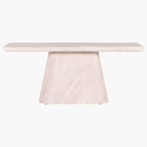 Mesa de consola convertible de entrada de granja moderna en marrón con altura ajustable para uso en Villa y hotel de madera maciza - Product Image 2