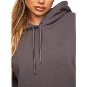 Ensemble de sweat-shirts à capuche vintage en coton et polyester, lavage à l'acide, fermeture éclair, taille personnalisée, sweat-shirts pour femmes, sweat-shirts surdimensionnés pour femmes, ensemble 2 pièces - Product Image 4