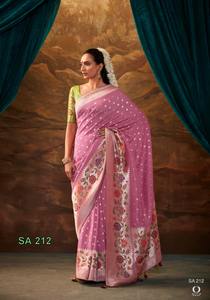 Dernier Designer Doola Soie Imprimé Saree par Fab Zine - Product Image 3