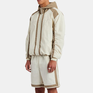 Ensemble de survêtement coupe-vent léger en polyester et nylon de haute qualité ODM avec logo personnalisé pour hommes-Veste et short à fermeture éclair pour hommes - Product Image 4