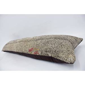 Lana gris Kantha 12x48 pulgadas tejido Vintage patrón ecológico antideslizante extraíble lavable cierre de cremallera almohada de refuerzo - Product Image 5