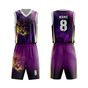 Ropa de baloncesto personalizada para hombres, ropa deportiva de secado rápido, uniforme transpirable, Diseña tus propios pantalones cortos de baloncesto de malla sublimada OEM - Product Image 2