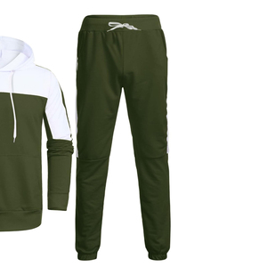 Fitness Sports à capuche solide survêtement décontracté personnalisé hiver deux pièces ensemble hommes joggeurs en gros de haute qualité adultes complets - Product Image 2