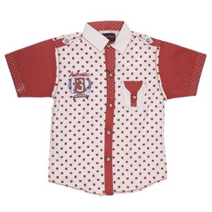 Chemise décontractée pour garçons - Rouge - Product Image 1