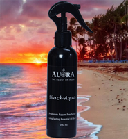 Désodorisant Liquide Noir Aqua 200ml, Base Huile Essentielle, Longue Durée, Écologique, Pour Maison et Voiture, Étiquette Personnalisée, Prix Usine