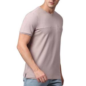 T-shirts pour hommes à manches courtes et col rond en gros, fabrication sur mesure OEM, impression de votre logo, t-shirts pour hommes en coton et polyester respirant - Product Image 4