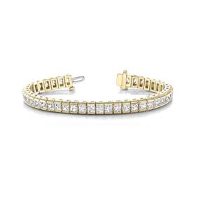 ชุดกำไลข้อมือเทนนิสสำหรับผู้หญิงชุดง่ามเพชรทรงกลม7.50มม. สไตล์ไม่เหมือนใคร - Product Image 4