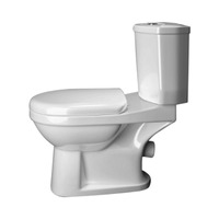 WC moderne en céramique blanche Laura Smart, 2 pièces, avec abattant à fermeture douce, toilettes en céramique deux pièces, salle de bain modulaire