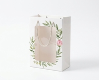 Sacs cadeaux en papier écologiques faits à la main avec fenêtre florale et poignée en ruban - Vietnam pour emballage de luxe sur mesure certifié