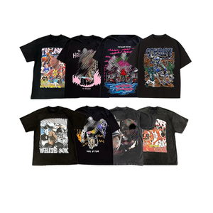 T-shirt Homme Surdimensionné en Coton 100% de Poids Lourd, Impression Sérigraphique Vintage Lavée à l'Acide, Logo Personnalisé - Product Image 3