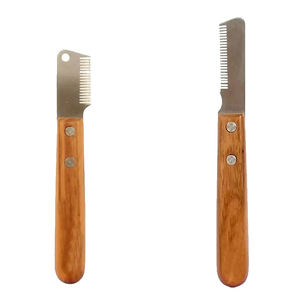 <b>Stainless</b> <b>Steel</b> Sharp Blade Handmade Wooden Handle Professional Portable Luxury <b>Stripping</b> Knife for Pet Grooming - Product Image 6
