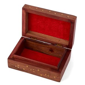 Caja de Joyería de Madera Personalizable, Pulida a Mano, con Bordes Redondeados y Lisos, para Exhibición en Hogar, Oficina o Boutique - Product Image 5