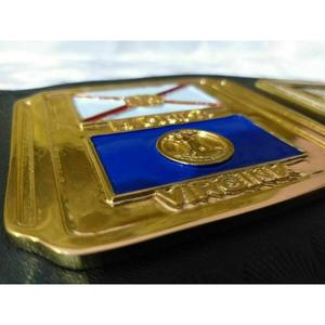 Ceinture de championnat de lutte poids lourd NWA Mid-Atlantic States en métal zinc et cuir de vache véritable, équipement sportif, garantie 7 jours - Product Image 3