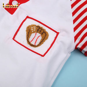 Babeeni bordado de béisbol a mano personalizado para mamelucos de burbujas de niño ODM/OEM para ropa Babi - Product Image 4