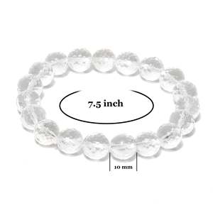 NOVAMART Fine Arihant <b>Gems</b> Jewels Certified Astrological <b>Bracelet</b> Natural Sphatik Diamond-Cutting Crystal Reiki/Yoga Healing Ban - Product Image 3