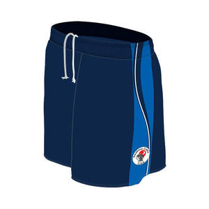 Short tendance taille moyenne avec logo personnalisé pour hommes et femmes en polyester noir solide avec design tricoté par sublimation Service OEM - Product Image 3