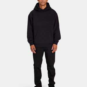 Vêtements d'hiver pour hommes Sweats à capuche épais en coton brodé surdimensionné personnalisé pour hommes - Product Image 3