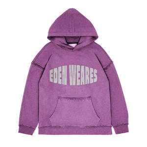 Venta al por mayor ácido lavado de gran tamaño Premium Sudadera con capucha 100% algodón logotipo personalizado mejor calidad tendencia desgastado polar hombres XS con capucha - Product Image 5